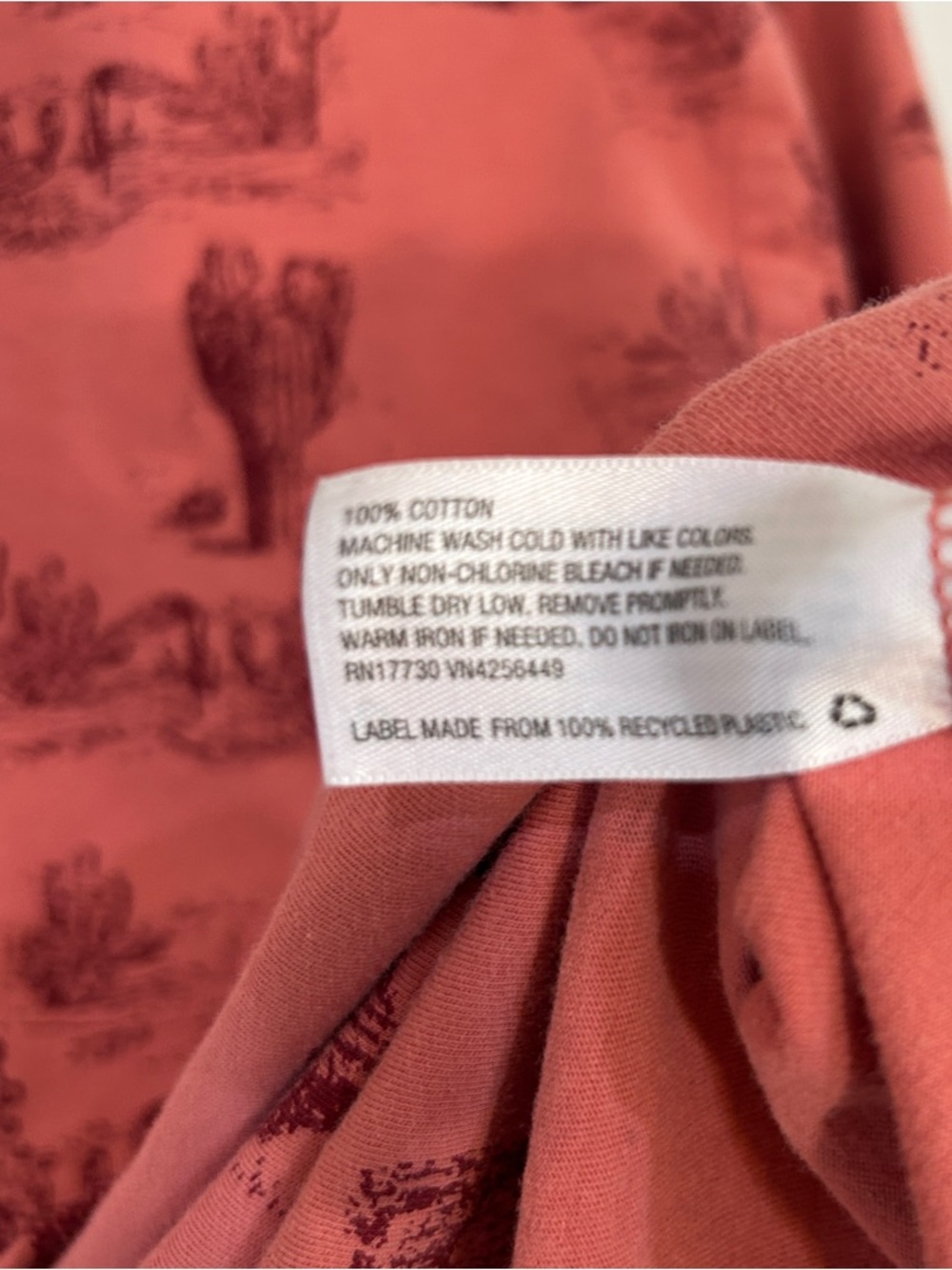 Goodfellow & Co Coral Tee with Dark Cactus Print - Picture 4 of 4